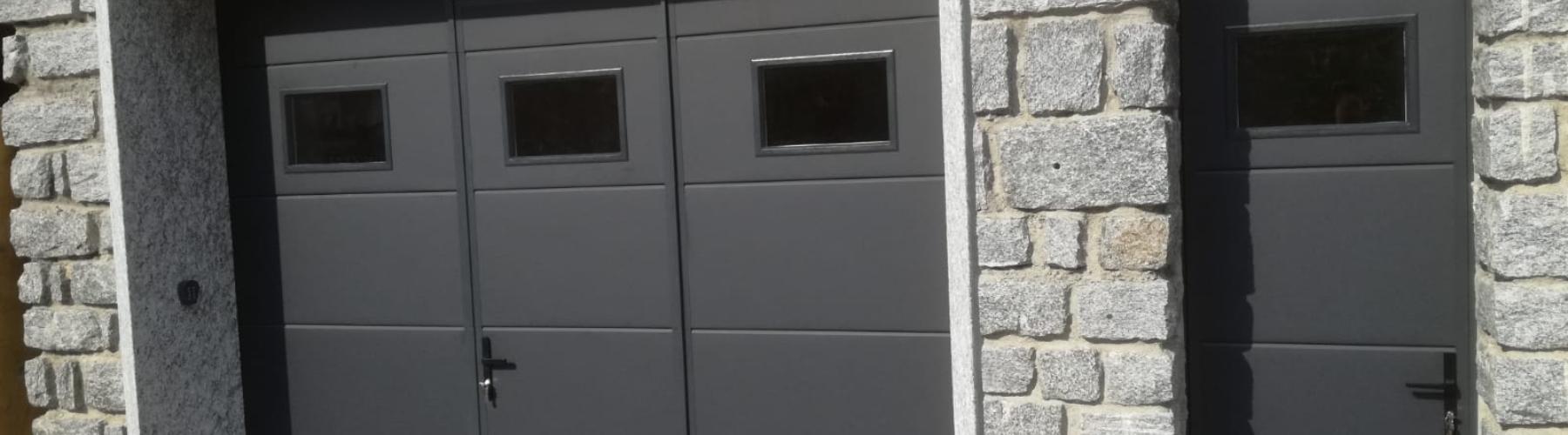 Nuova porta sezionale con porta pedonale integrata e porta laterale a Colorina (SO): Immagine Header
